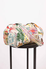 White Floral Upcycled Patchwork Duffel Bag: 1 / One Size