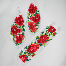 White Rose Earring
