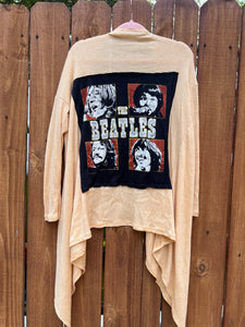 THE BEATLES Upcycled Cardigan // one size handmade