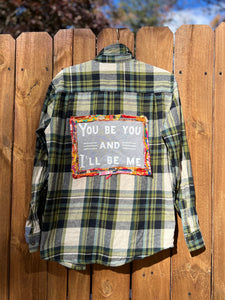 Superlovetees Upcycled Flannel //medium handmade // you be you