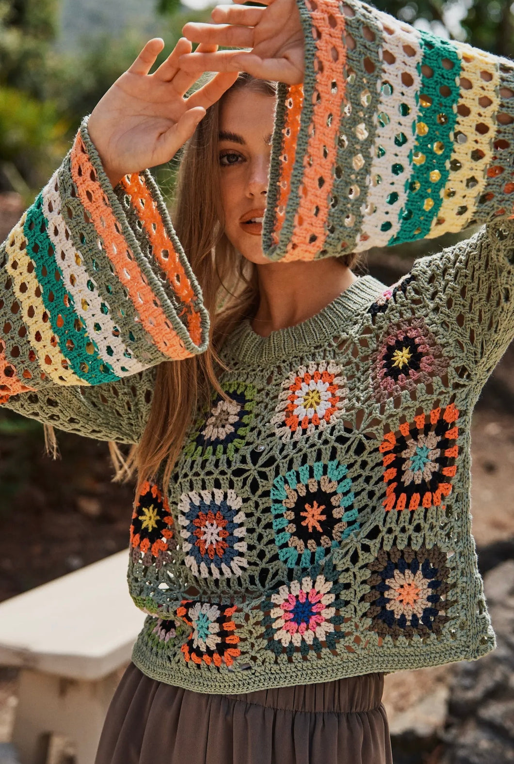 Your favorite sweater // teal granny square