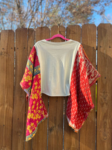 *Remake* KANTHA TEE KAFTAN // open size ROCK & ROLL
