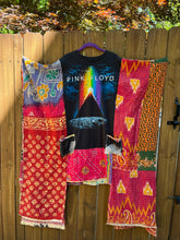 KANTHA WING UPCYCLED DRESS// free size handmade// Pink Floyd prism