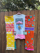 *REMAKE* KANTHA TEE DRESS // open size handmade // THE DOORS mushroom