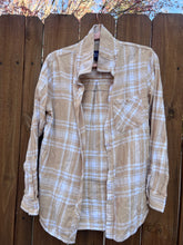 OOAK upcycled FLANNEL “GOOD DAY ” shirt // large