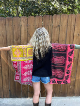*Remake* KANTHA TEE KAFTAN // open size handmade // BLACK SABBATH