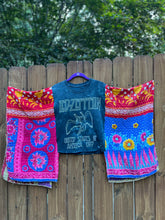 KANTHA TEE KAFTAN // open size handmade // LED ZEP grey