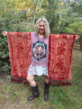 Burnt out velvet KIMONO TEE TUNIC // open size handmade // STEVIE RUST