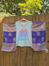 KANTHA TEE KAFTAN // open size handmade // QUEEN grey
