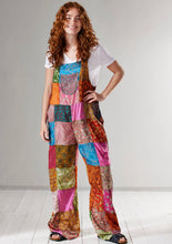 Recycled Sari Patchwork overalls // one size small-3XL