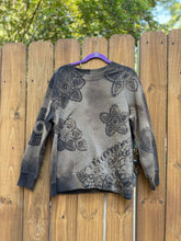 DOILY BLEACH upcycled Sweatshirt // crew neck / XL black
