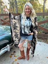 Burnt out velvet KIMONO TEE TUNIC // open size handmade // STEVIE LEGEND