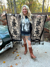 Burnt out velvet KIMONO TEE TUNIC // open size handmade // STEVIE LEGEND