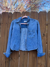 OOAK upcycled DENIM “ Ice Cube” shirt  // small