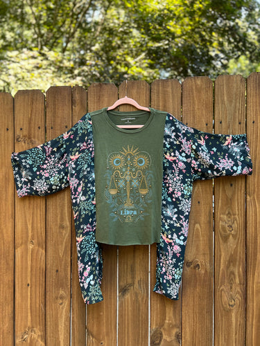 KIMONO TEE KAFTAN // open size handmade // ZODIAC Libra