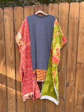 *remake* KANTHA WING UPCYCLED DRESS// open size handmade// LED ZEP grey