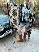 Burnt out velvet KIMONO TEE TUNIC // open size handmade // STEVIE LEGEND