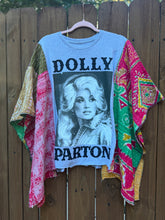 KANTHA TEE KAFTAN // open size handmade // Dolly grey