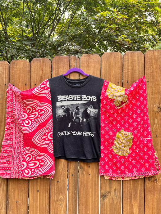 KANTHA TEE KAFTAN // open size handmade // BEASTIE BOYS