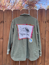 OOAK upcycled CORDUROY“ higher love” shirt