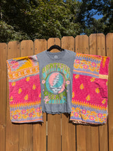 KANTHA TEE KAFTAN // open size handmade // Grateful Dead pink