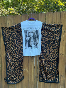 KIMONO TEE KAFTAN // open size handmade // STEVIE LEOPARD