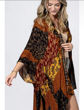 Boho folk floral kimono