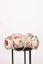 White Floral Upcycled Patchwork Duffel Bag: 1 / One Size