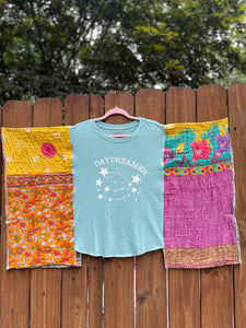 *remake* KANTHA TEE KAFTAN // open size handmade // DAYDREAMER Turquoise