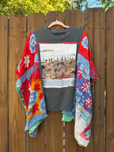 KANTHA TEE KAFTAN // open size handmade // SYSTEM OF A DOWN