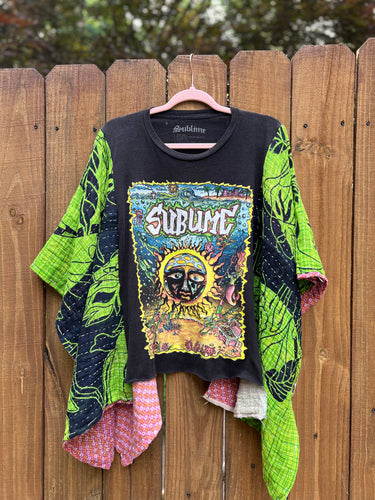 *Remake* KANTHA TEE KAFTAN // open size handmade // SUBLIME rainbow