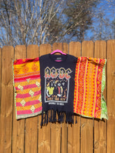 KANTHA TEE KAFTAN // open size handmade // AC/DC Fringe