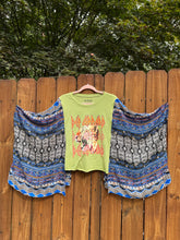 KIMONO TEE KAFTAN // open size handmade //DEF LEPPARD electric