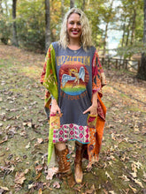 *remake* KANTHA WING UPCYCLED DRESS// open size handmade// LED ZEP grey