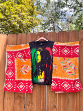 KANTHA TEE KAFTAN // open size handmade // BOB MARLEY Jamaica