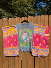 KANTHA TEE KAFTAN // open size handmade // Grateful Dead pink