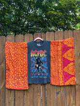 *remake* KANTHA TEE KAFTAN // open size handmade // AC/DC red orange