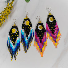 Crescent Moon Fringe Earrings