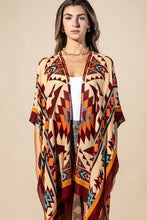 Southwest Sol Viscose Kimono: Ethnic Burgundy