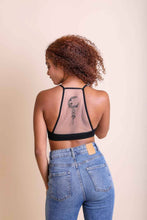 Crescent Moon Dream Catcher Tattoo Mesh Bralette 🌙: Black