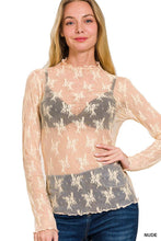 Lace See-through Layering Top: BRIGHT MAUVE / 2-2-2 (S-M-L)