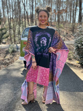 KANTHA WING UPCYCLED DRESS// open size handmade// Jimi Purple Haze