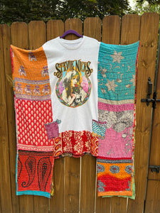 *remake* KANTHA TEE DRESS // open size handmade // STEVIE Gypsy print
