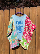 KANTHA TEE KAFTAN // open size handmade // PINK FLOYD blue