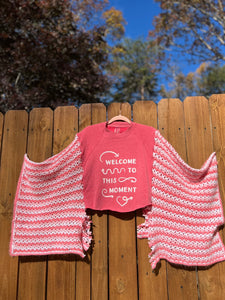 CROCHET SWEATSHIRT KAFTAN // open size // Superlove