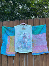 *remake* KANTHA TEE KAFTAN // open size handmade // UNICORN PASTEL