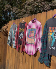 Reserved CHRISSY Custom flannel shirt // Metallica vertigo skull