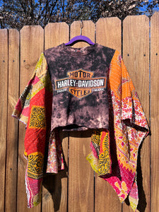 KANTHA TEE KAFTAN // open size handmade // HARLEY