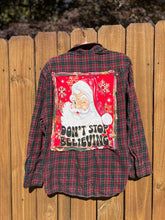 OOAK LARGE (men’s) SANTA vintage upcycled FLANNEL shirt