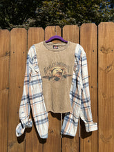 FLANNEL TEE KAFTAN // open size handmade //HARLEY